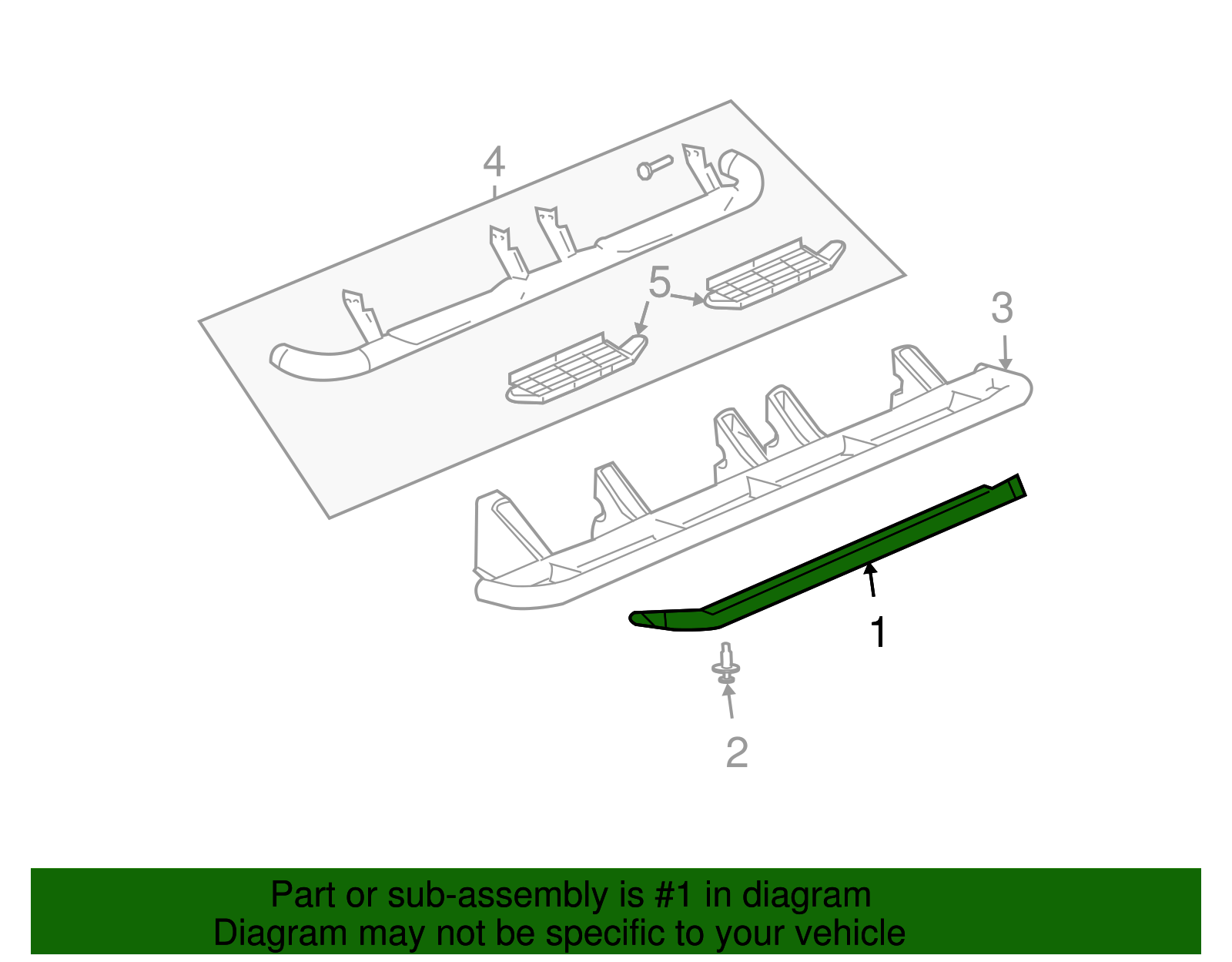Molding Assembly, Rkr Panel *Primed (Right-hand) *Primed - GM (19206760)