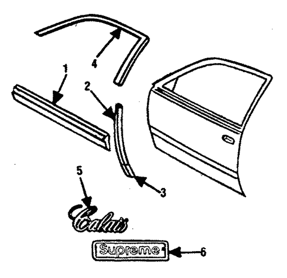 Molding Kit, Front S/D Center - GM (12502778)