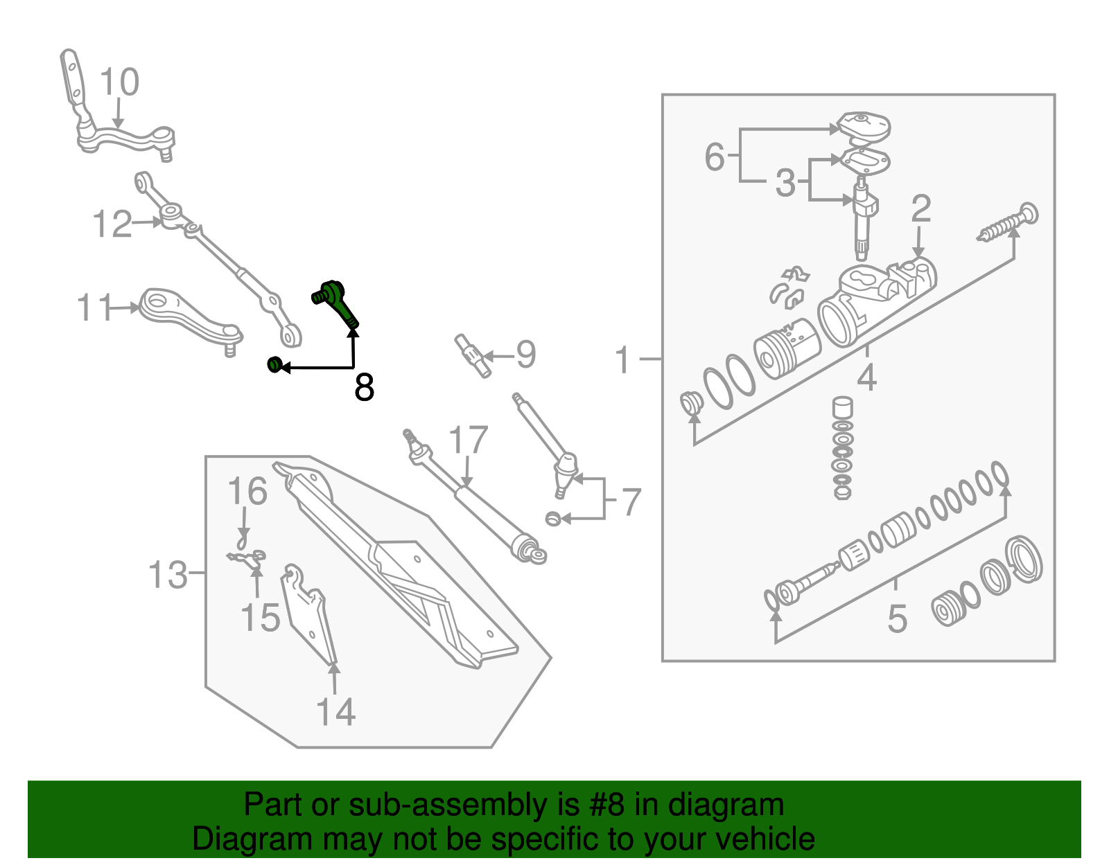 Steering Linkage Inner Tie Rod - GM (12471301)