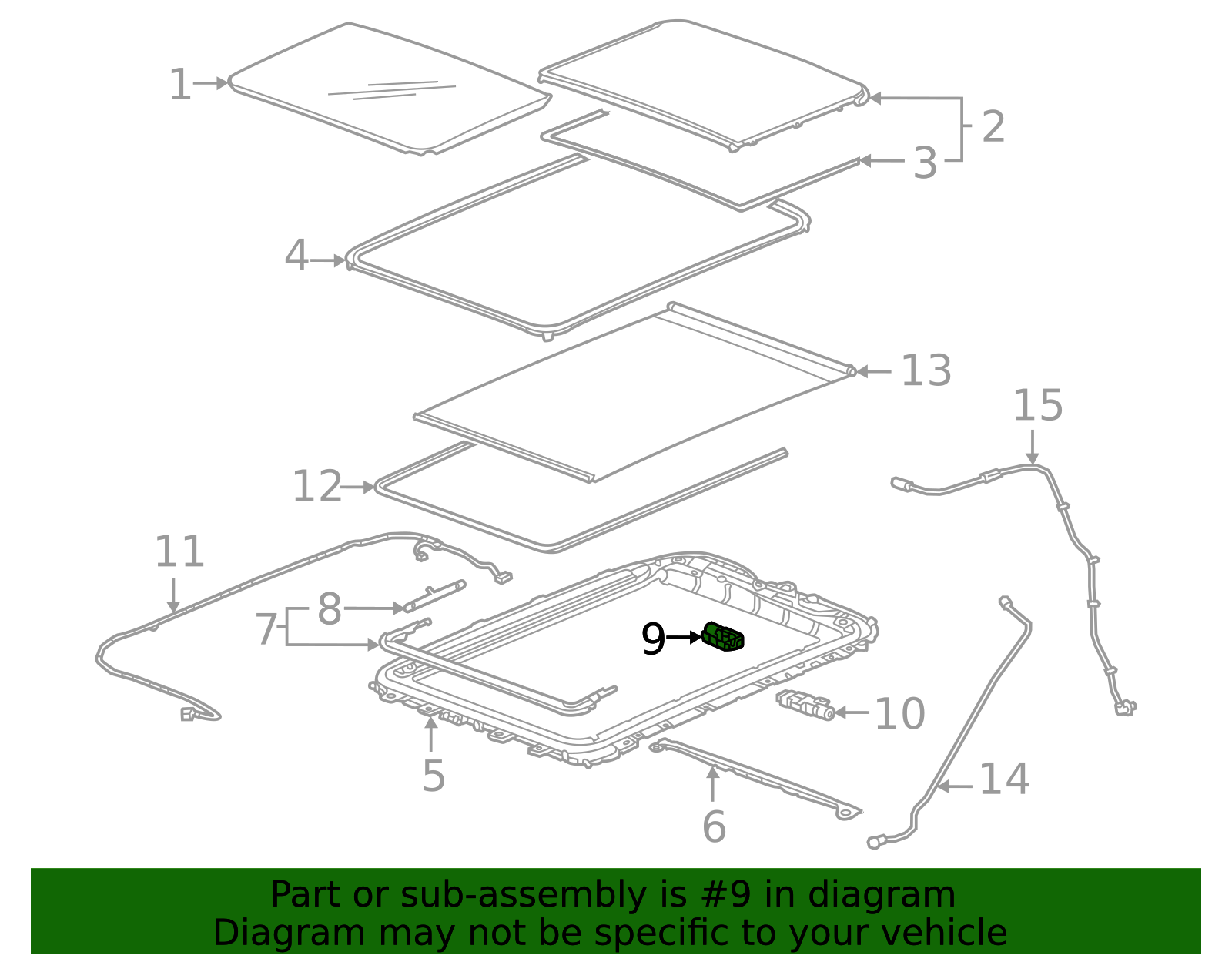 Sunroof Sunshade Motor with Control Module - GM (84686584)