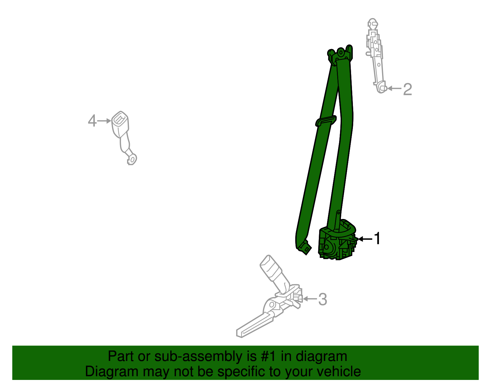 2017-2018 Infiniti Q50 Belt & Retractor 86885-4HL4B | Faulkner Infiniti ...