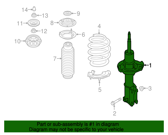 20182019 Hyundai Accent Strut 54650J0000 OEM Parts Online