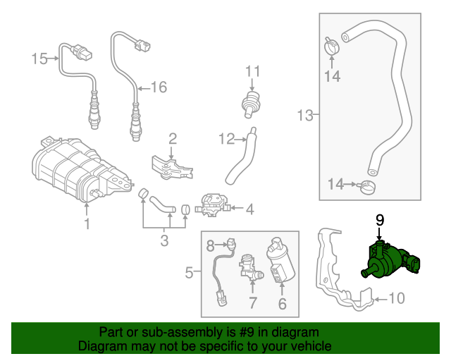 20162019 Hyundai Sonata Purge Valve 289102E600 OEM Parts Online