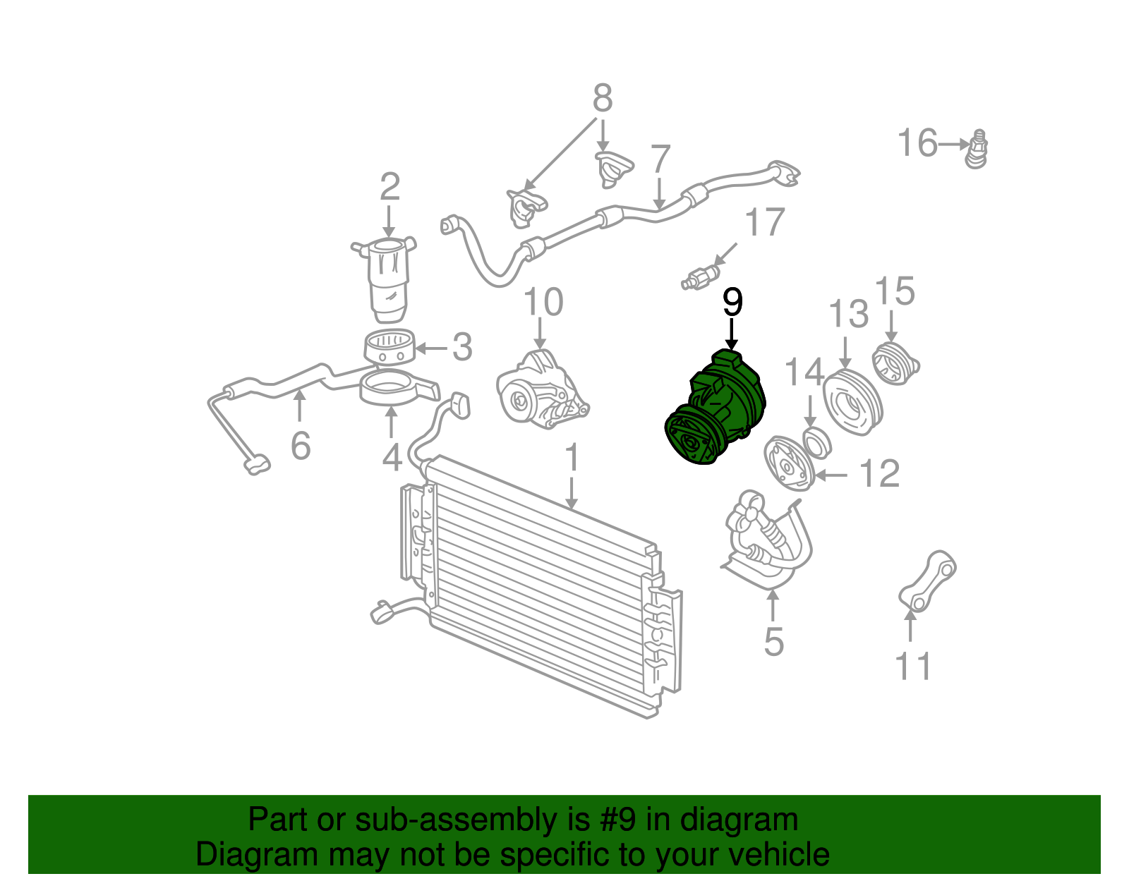 Compressor Assembly, A/C - GM (89018888)