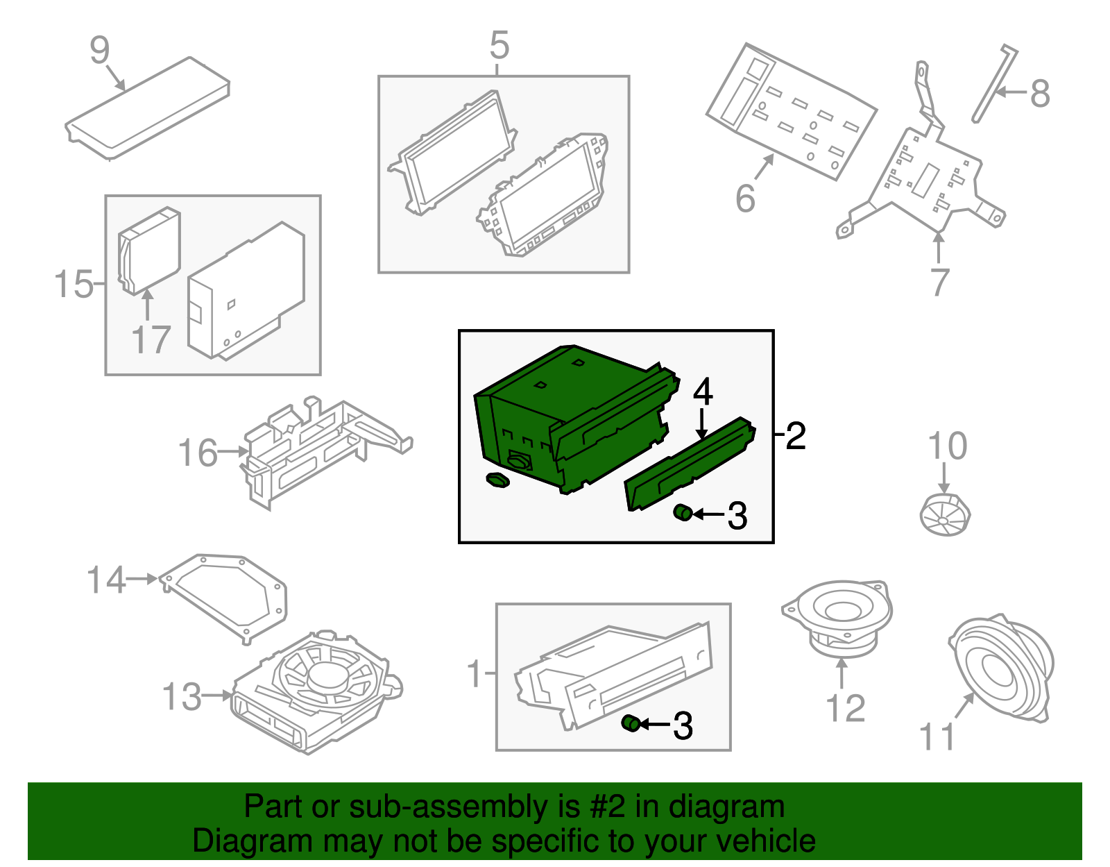 2013-2015 BMW X1 Radio 65-12-9-224-373 | BMW Parts Online Hub