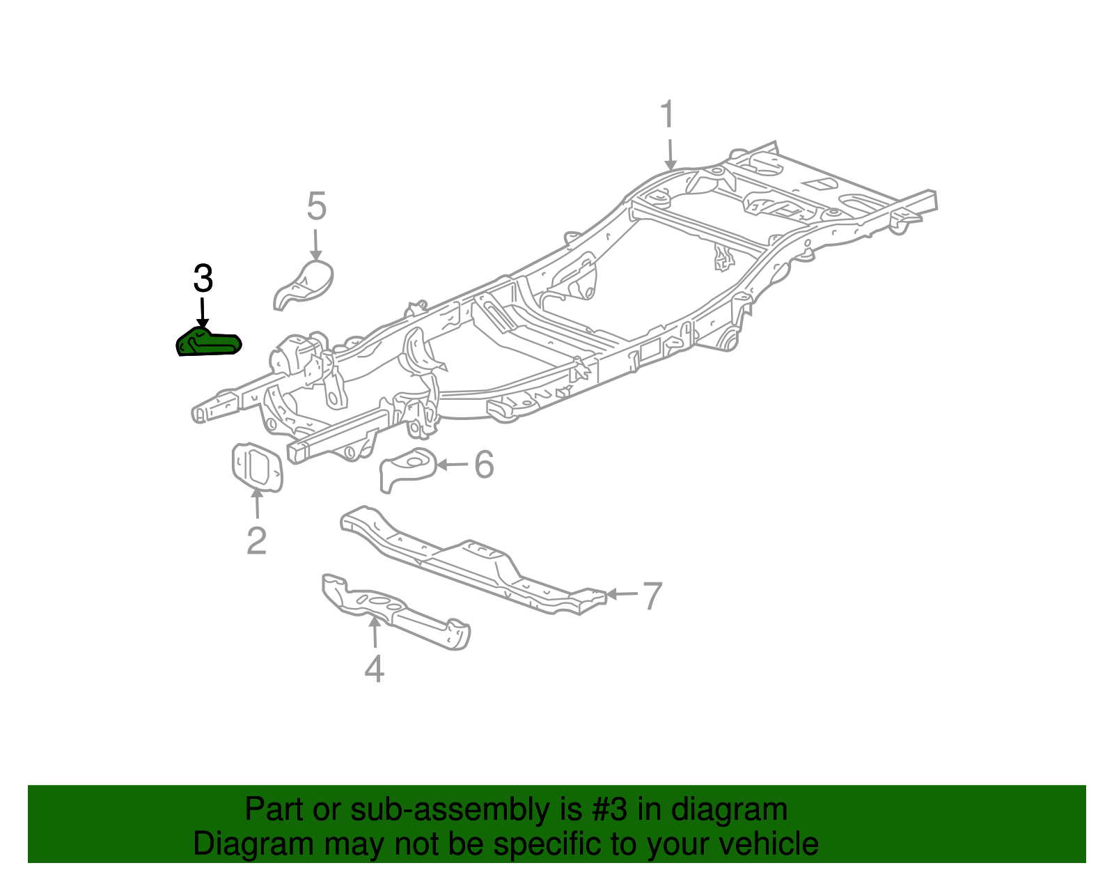 Front Driver Side Bumper Impact Bar Anchor Plate Brace - GM (15098583)