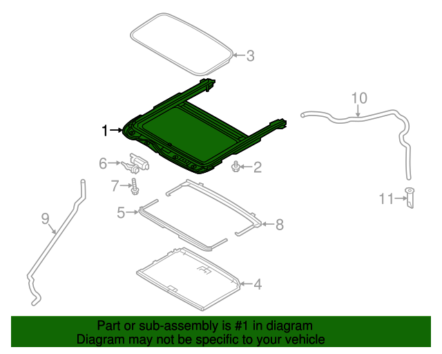 20122018 Ford Focus Sunroof Frame CP9Z5451070AA OEM Parts Online