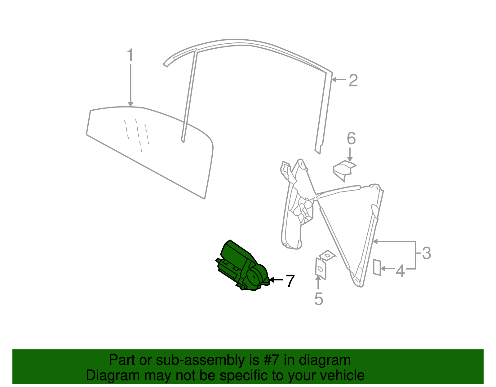 Window Motor - Volkswagen (7L6-959-703-VIN)