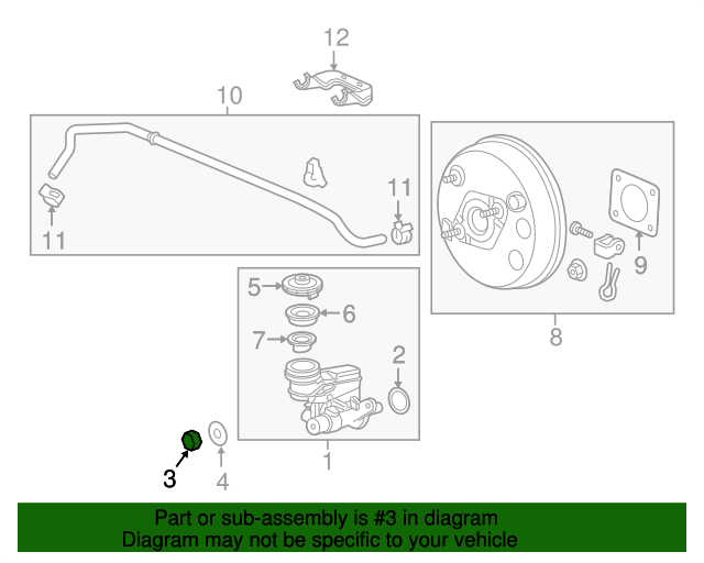 94001080000S Brake Master Cylinder Nut 19982024 Honda Honda