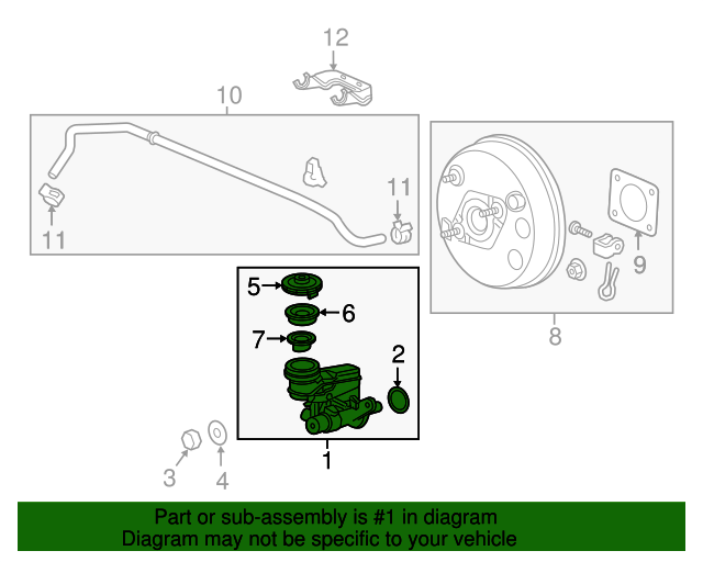 2020 Honda HRV Master Cylinder Assembly 46100T7WA02 Honda Parts Direct