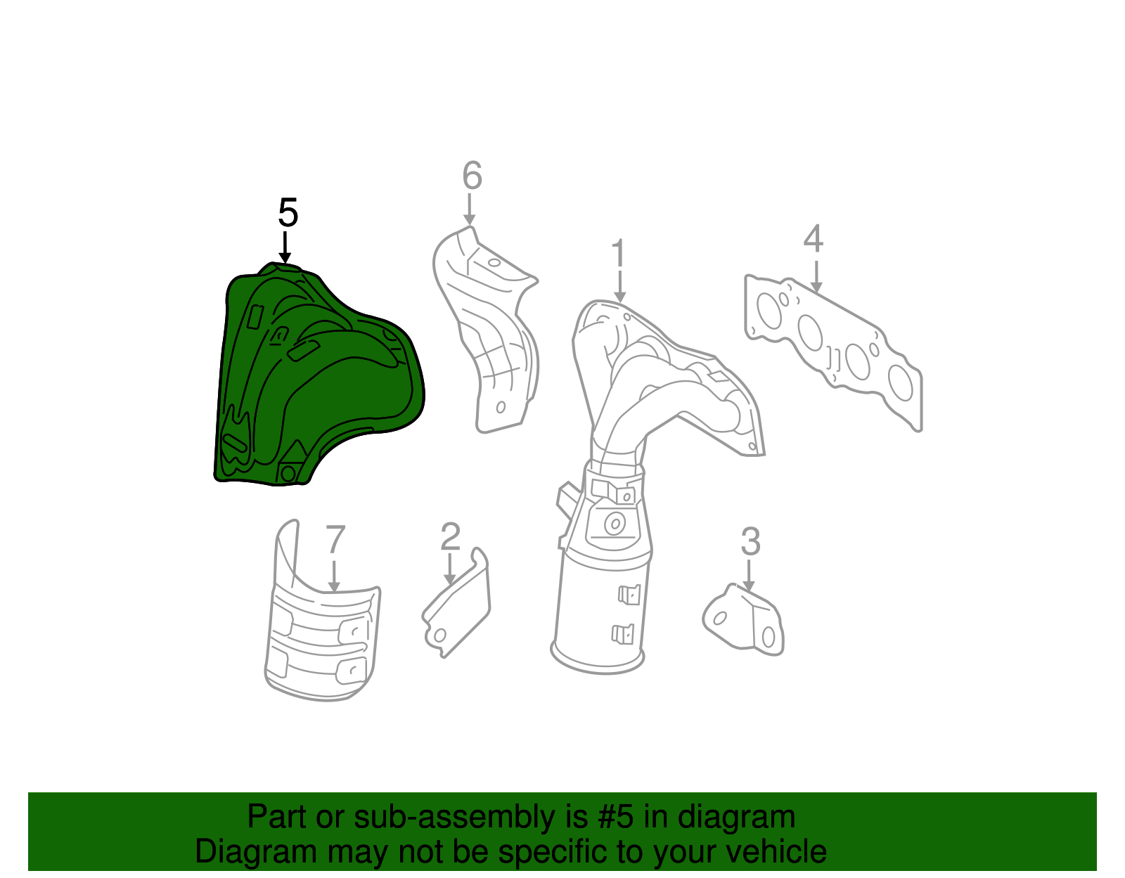 Exhaust Manifold Heat Insulator, No. 1 - Scion (17167-0H040)