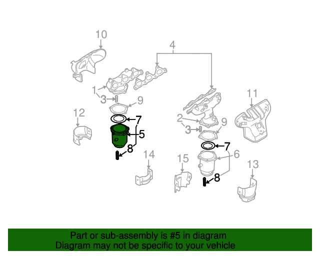 2853039685 Catalytic Converter 20022005 Kia Sedona Kia.Parts Store