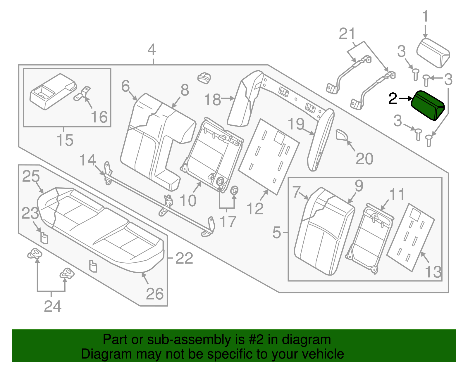 Genuine Nissan Headrest 864009DJ3A eBay