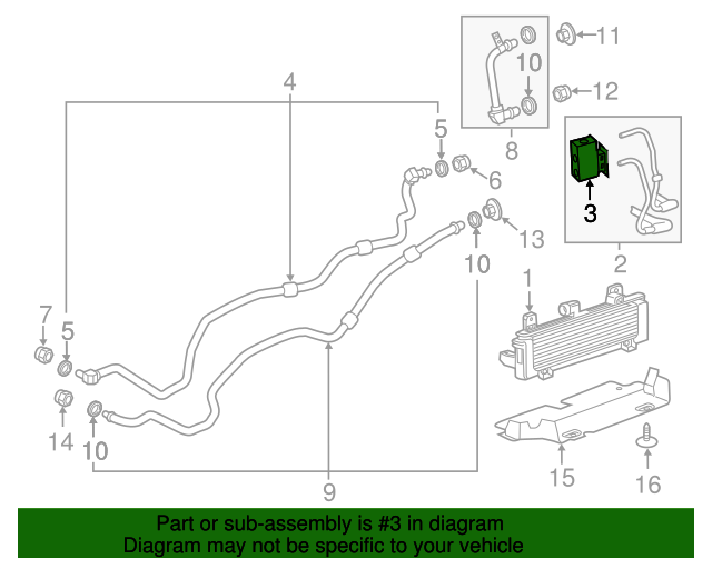 20172019 GM Transmission Fluid Cooler Thermal Bypass Valve 23413140 American Auto Parts