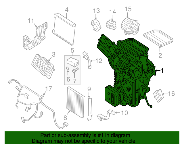 4538304701 Evaporator Assembly 20162017 Smart Fortwo MercedesBenz