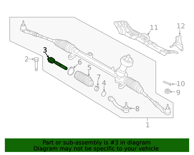 Genuine OEM Inner Tie Rod Part 56540K0000 Fits 20202021 Kia Up To