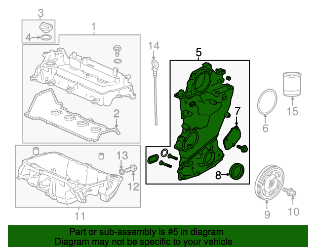 151005Y3J01 Pump Assembly, Oil 2017 Honda Accord Honda Parts Online