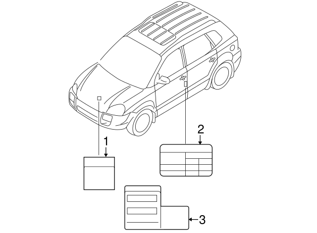 Genuine Hyundai 32450-23761 Emission Control Label Genuine Hyundai 32450-23761 Emission Control Label
