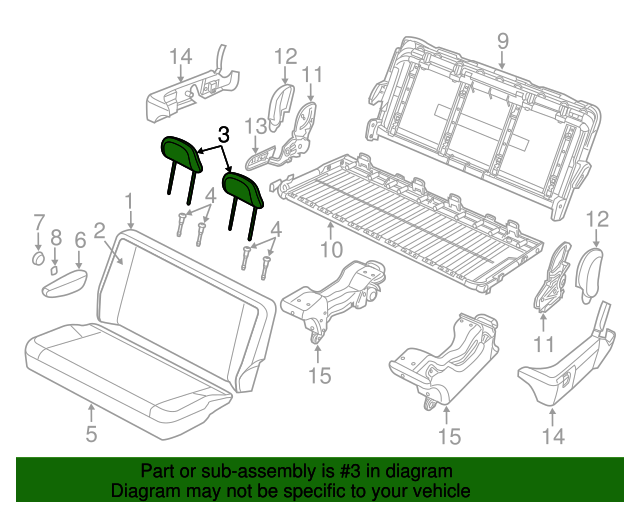 20182020 Dodge Grand Caravan Headrest 6nt96dx9aa