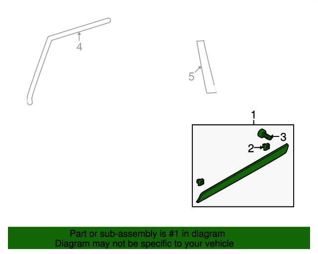 20102013 Kia Soul Body Side Molding 877112K000 OEM Parts Online
