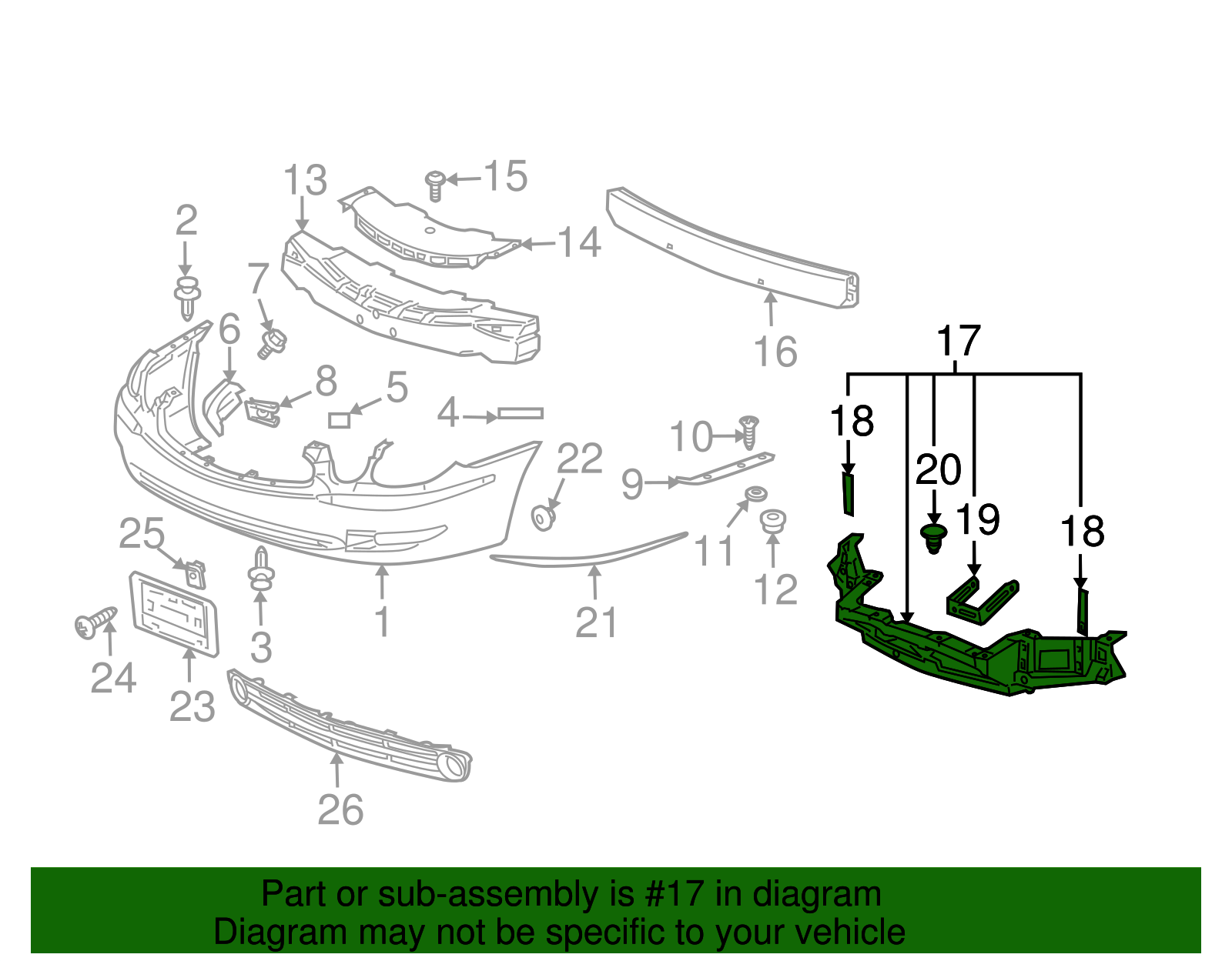 Headlamp and Fascia Mount Panel - Buick (25792484)