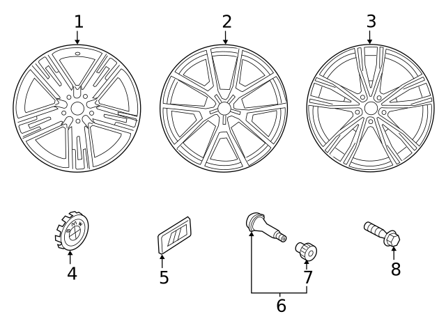 36108089569 - 2020-2024 BMW Wheel, Alloy (36-10-8-089-569) | BMW 