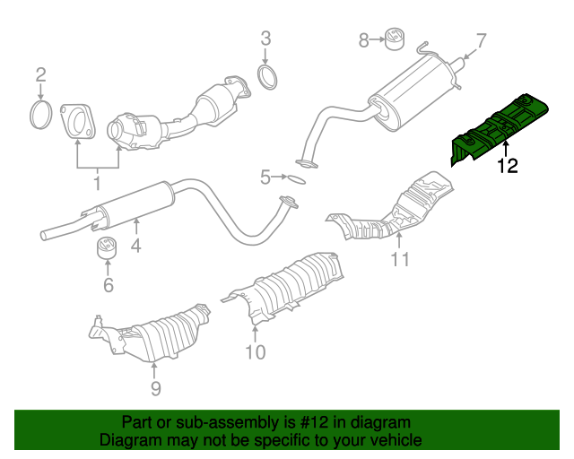 20132019 Nissan Sentra Exhaust Heat Shield 747723SG0A Nissan Parts Plus
