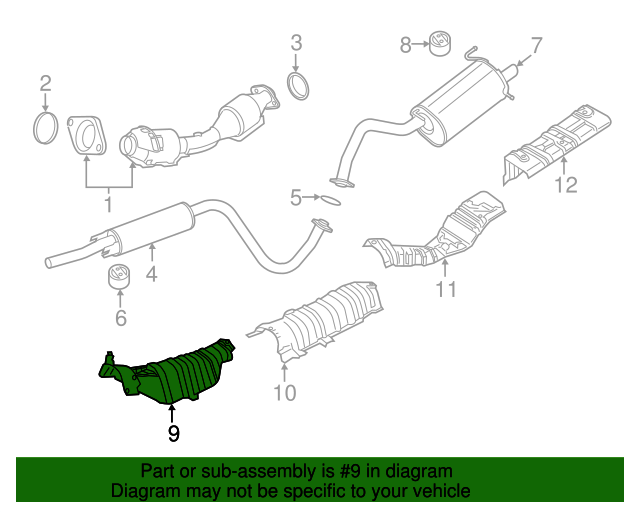 747513SG0A Exhaust Heat Shield 20132019 Nissan Sentra World OEM