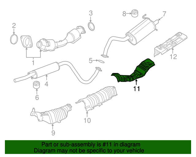 20132019 Nissan Sentra Exhaust Heat Shield 747613SG0A OEM Parts Online
