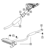 5105988AE - Exhaust: Exhaust Muffler And Resonator for Dodge: Caliber | Jeep: Compass, Patriot Image