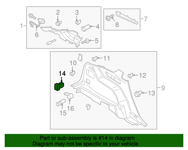 20152020 Ford Edge LiftGate Release Switch FT4Z14C715AA OEM Parts