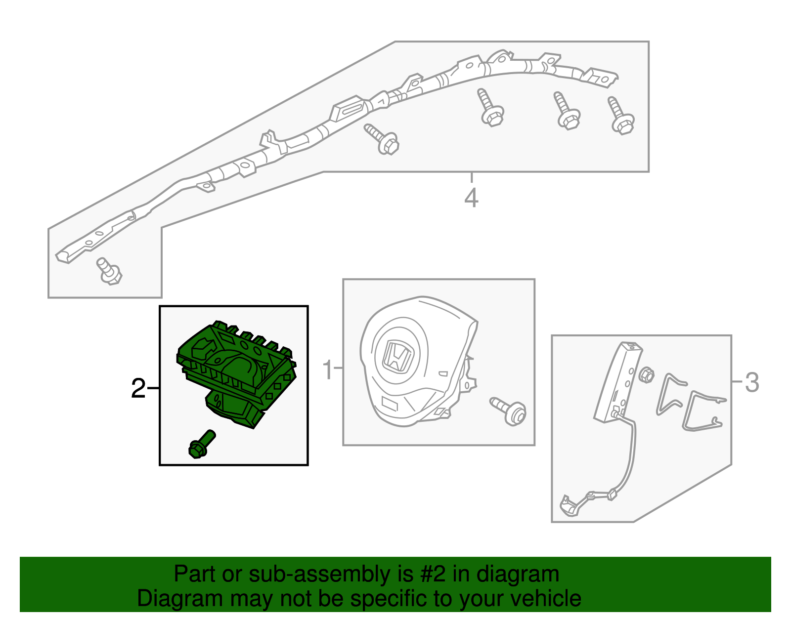 77820-SZT-A80 - Passenger Inflator Module 2011-2016 Honda CR-Z | Honda ...