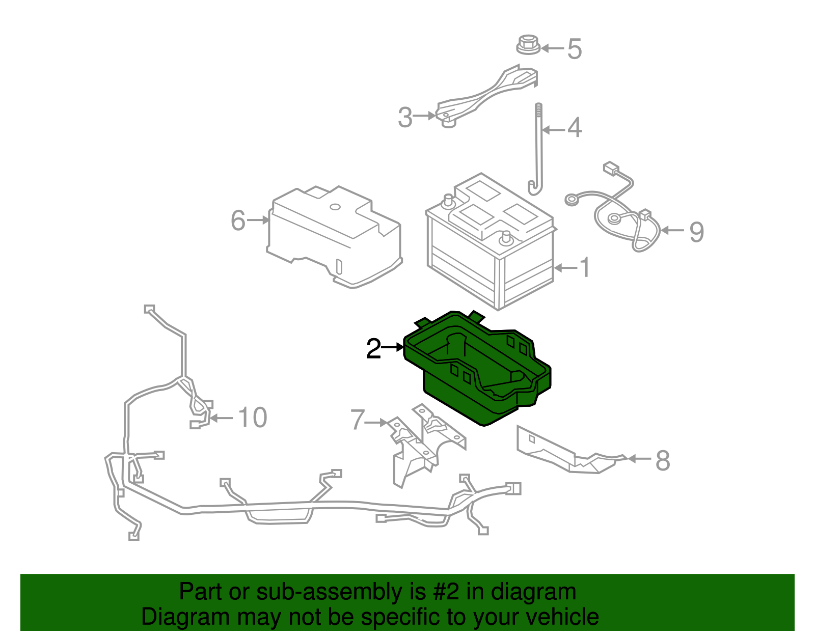 Battery Tray - Ford (YL8Z-10732-BB)
