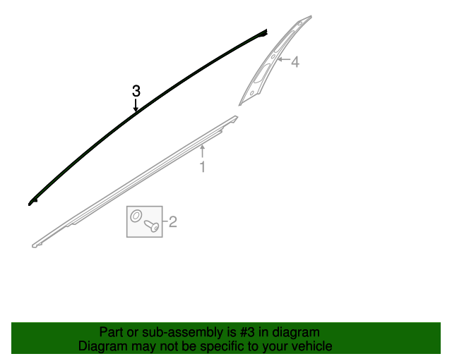 Genuine Upper Molding for 20152019 Hyundai Sonata Part 82850C1000