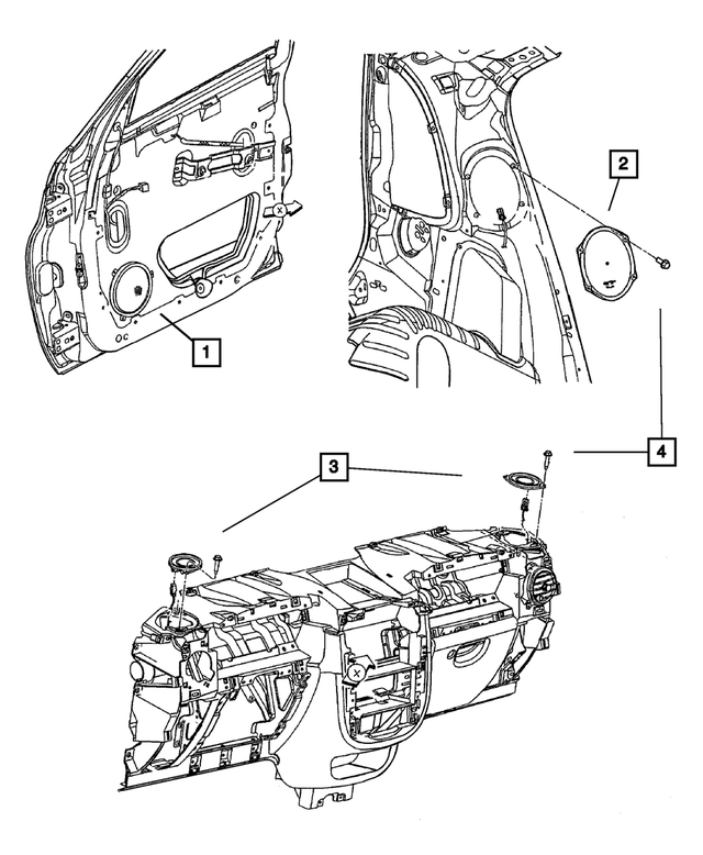 20032004 Chrysler PT Cruiser Tweeter Speaker, Instrument Panel 4671948AA QuirkParts