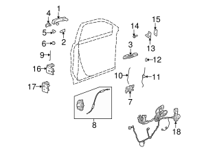 2006-2017 GM Passenger Side Outside Door Handle Bracket 20910591 | Auto ...