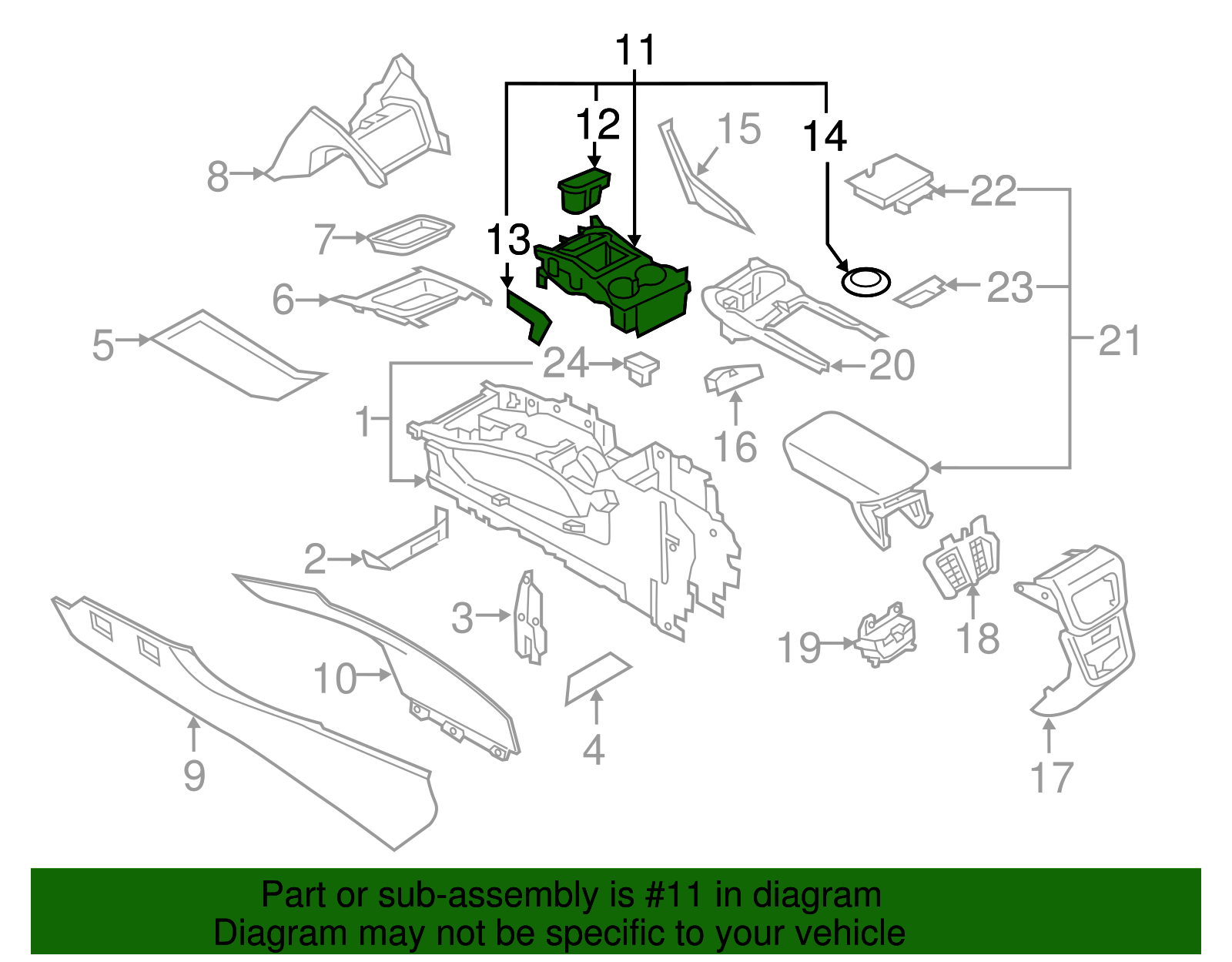 Storage Box - Ford (HA1Z-5804338-AA)