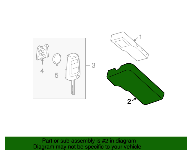 20112015 Chevrolet Camaro Jet Black Remote Control Door Lock Receiver