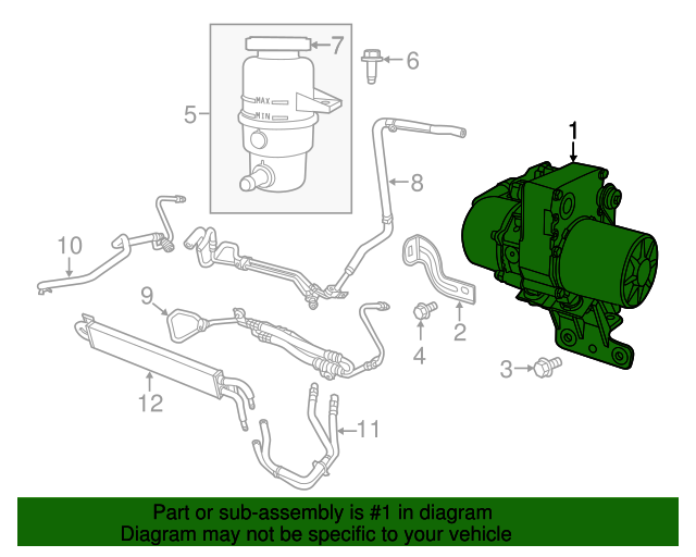 5154663AC Power Steering Pump 20142015 Mopar Mopar Parts Canada
