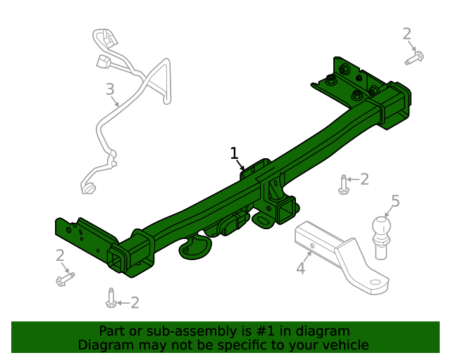 MB5Z17D826A Hitch Assembly Trailer Tow Lasco Auto Parts