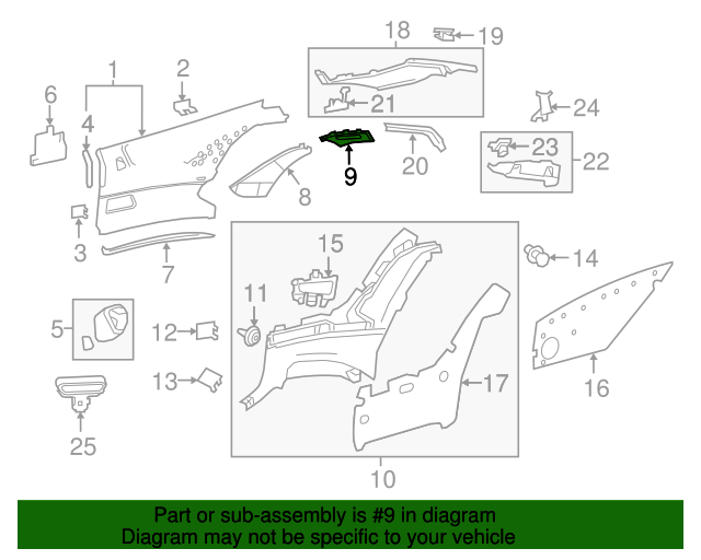 217-811-02-21-2A17 - Rear Trim 2015-2021 Mercedes-Benz | Mercedes-Benz ...