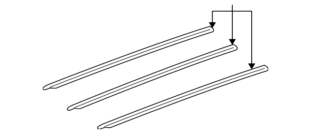 Roof Luggage Carrier Slat - Ford (YF2Z-1655022-AAA)