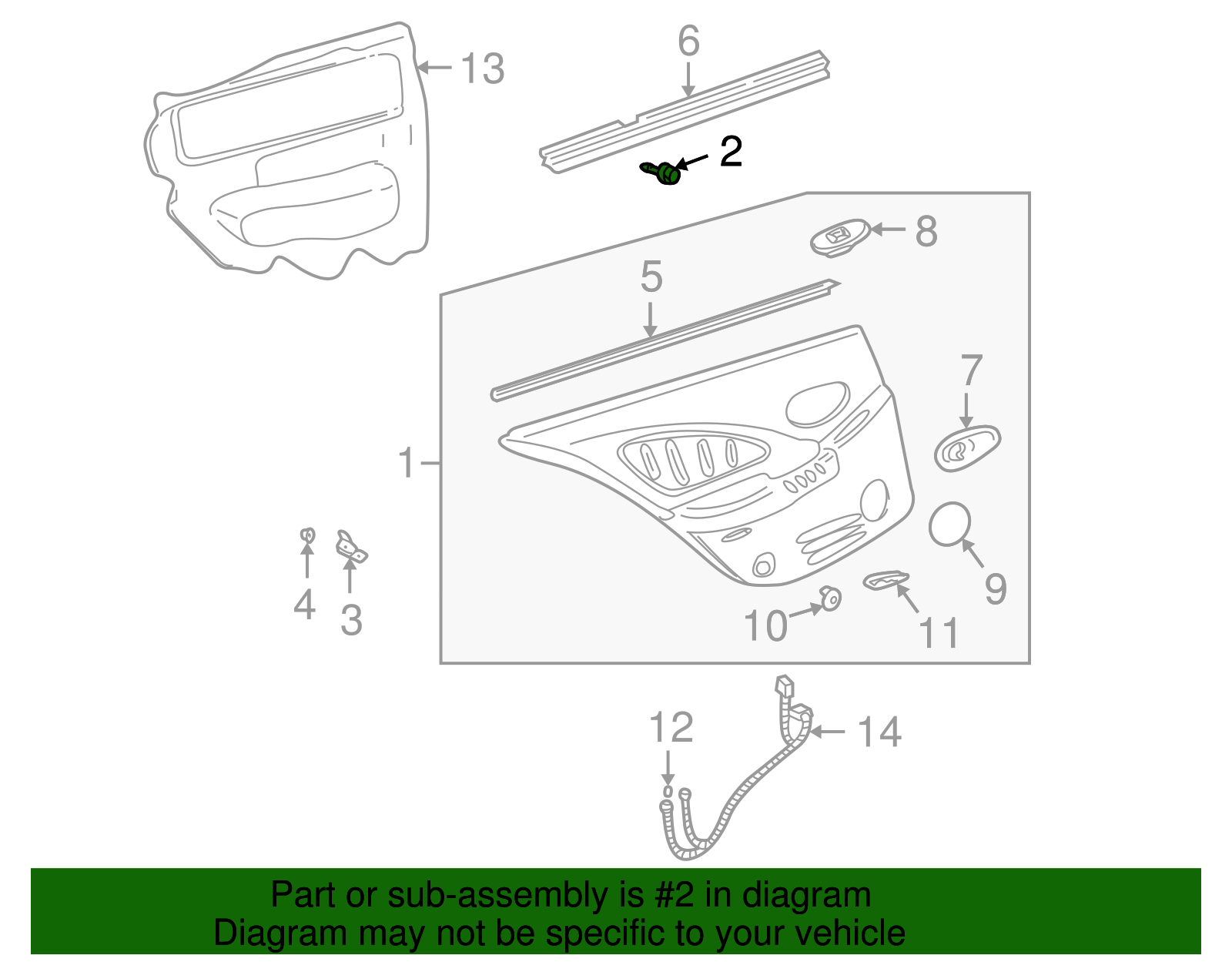 Door Interior Trim Panel Retainer - GM (25707329)
