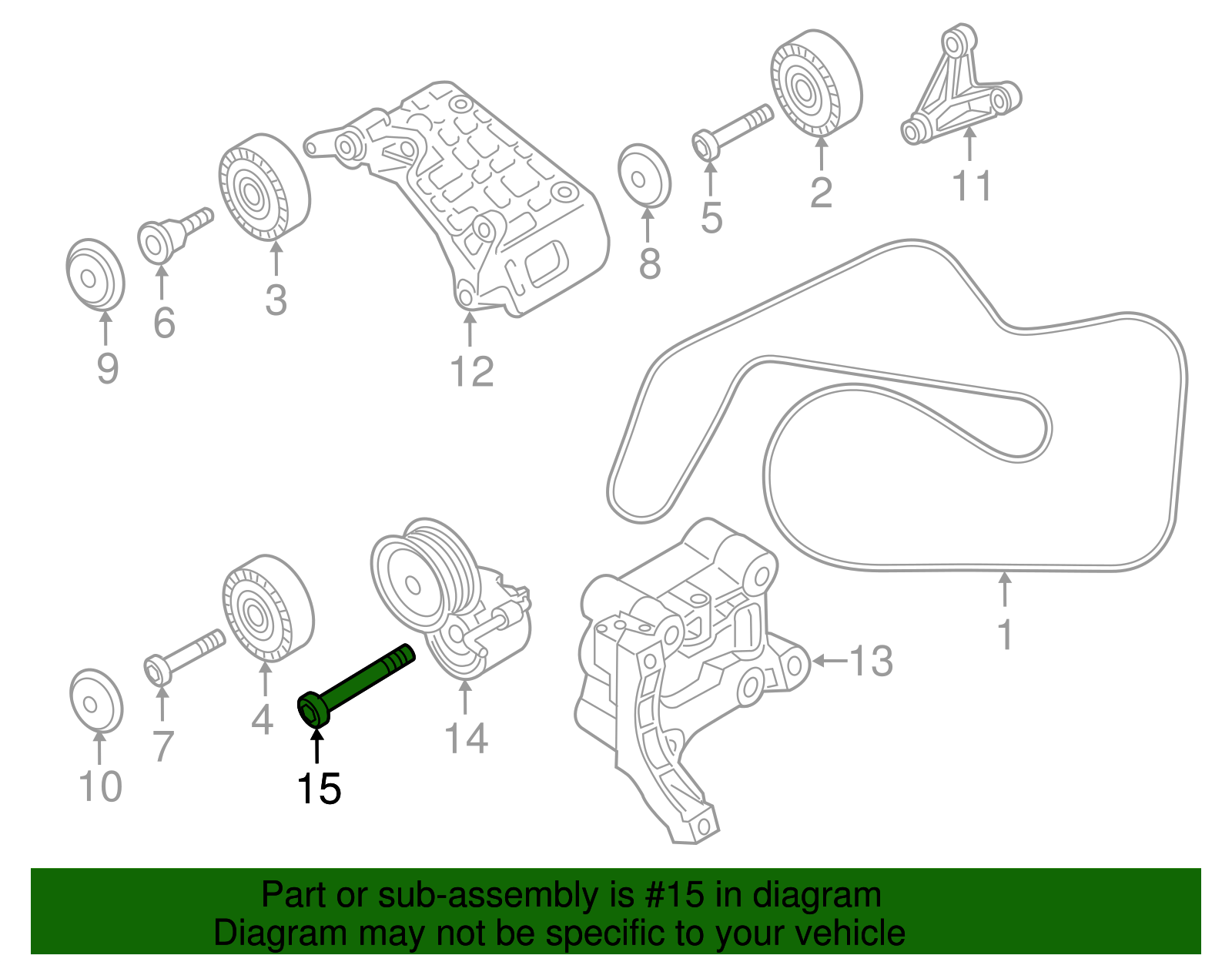 Tensioner Bolt - Volkswagen (N-107-610-01)