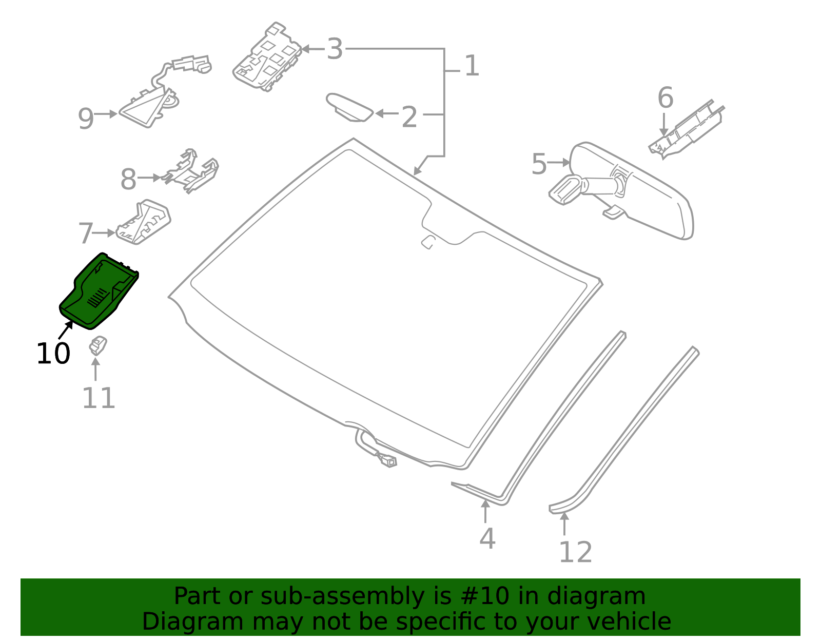 Front Camera Outer Cover - Toyota (86466-34010)