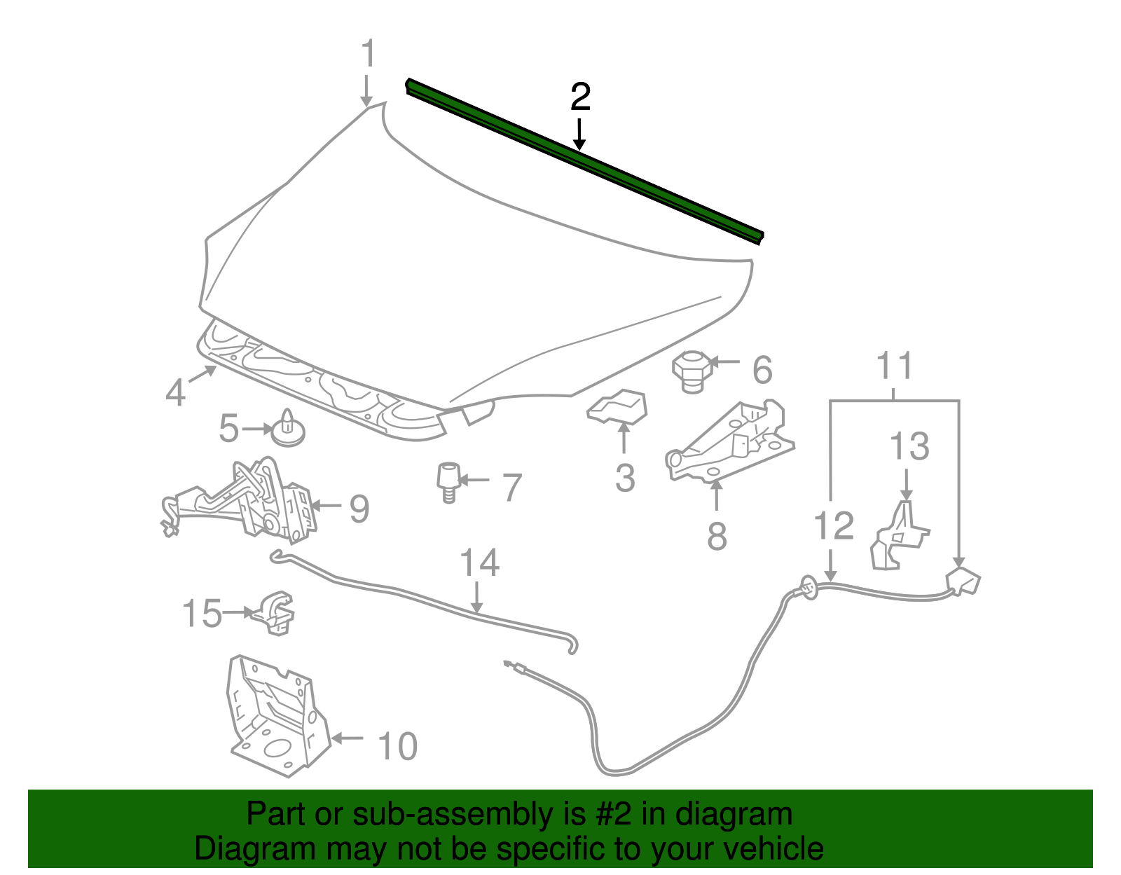 Rear Weather-Strip - GM (10330793)