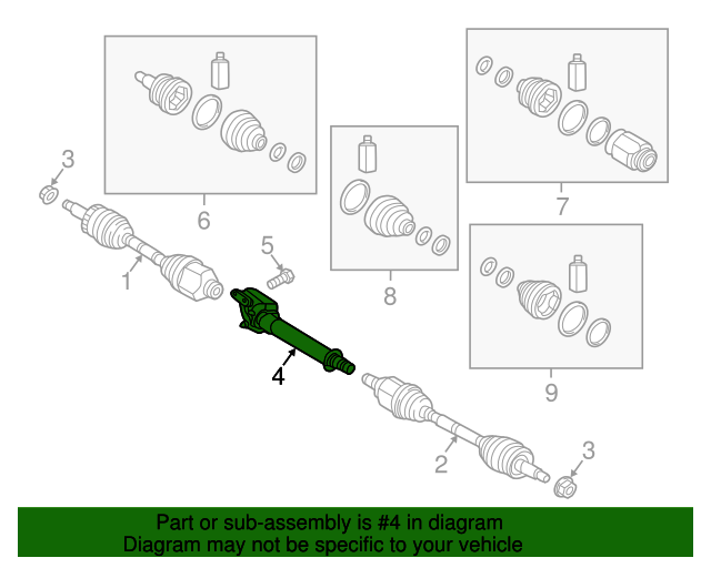 20162018 Kia Sorento Intermediate Shaft 49560 C5250 QuirkParts