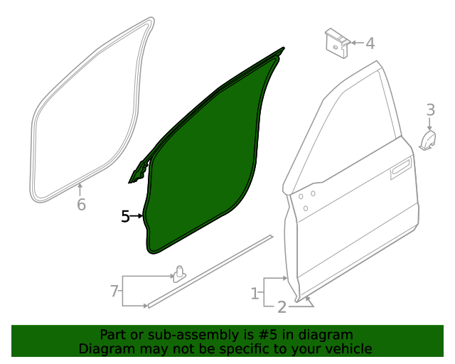 Ford ML3Z1820531B Door WeatherStrip 20212023 Ford F150 OEM