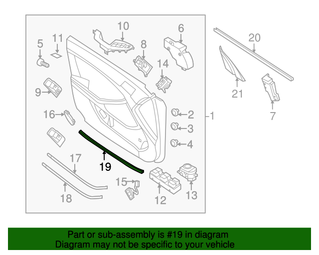 20112016 Kia Optima Lower WeatherStrip 823562T000VA