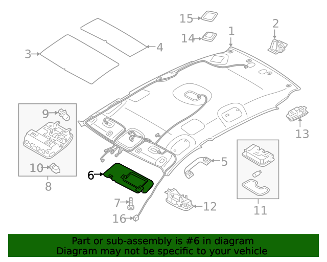 85220D9110ED SunVisor 20172022 Kia Sportage Kia.Parts Store
